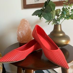 Lane Bryant 2 Hot to handle Gold & Neon Pink flats